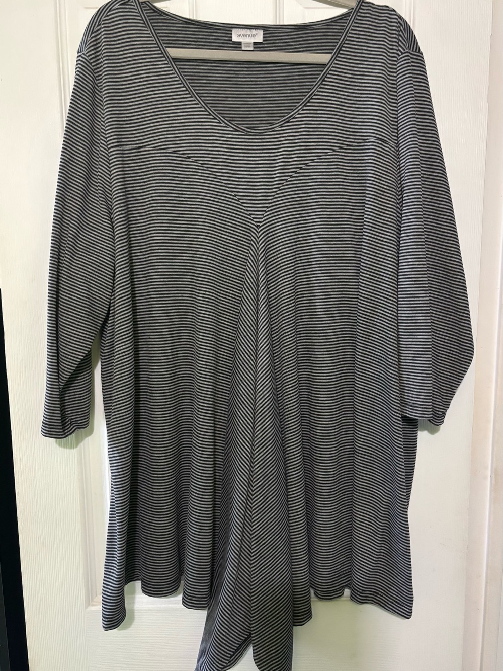 Avenue Black and White Striped Tunic